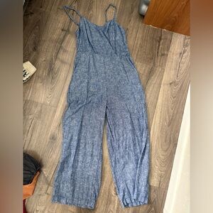 Old Navy Heathered Blue Jumpsuit